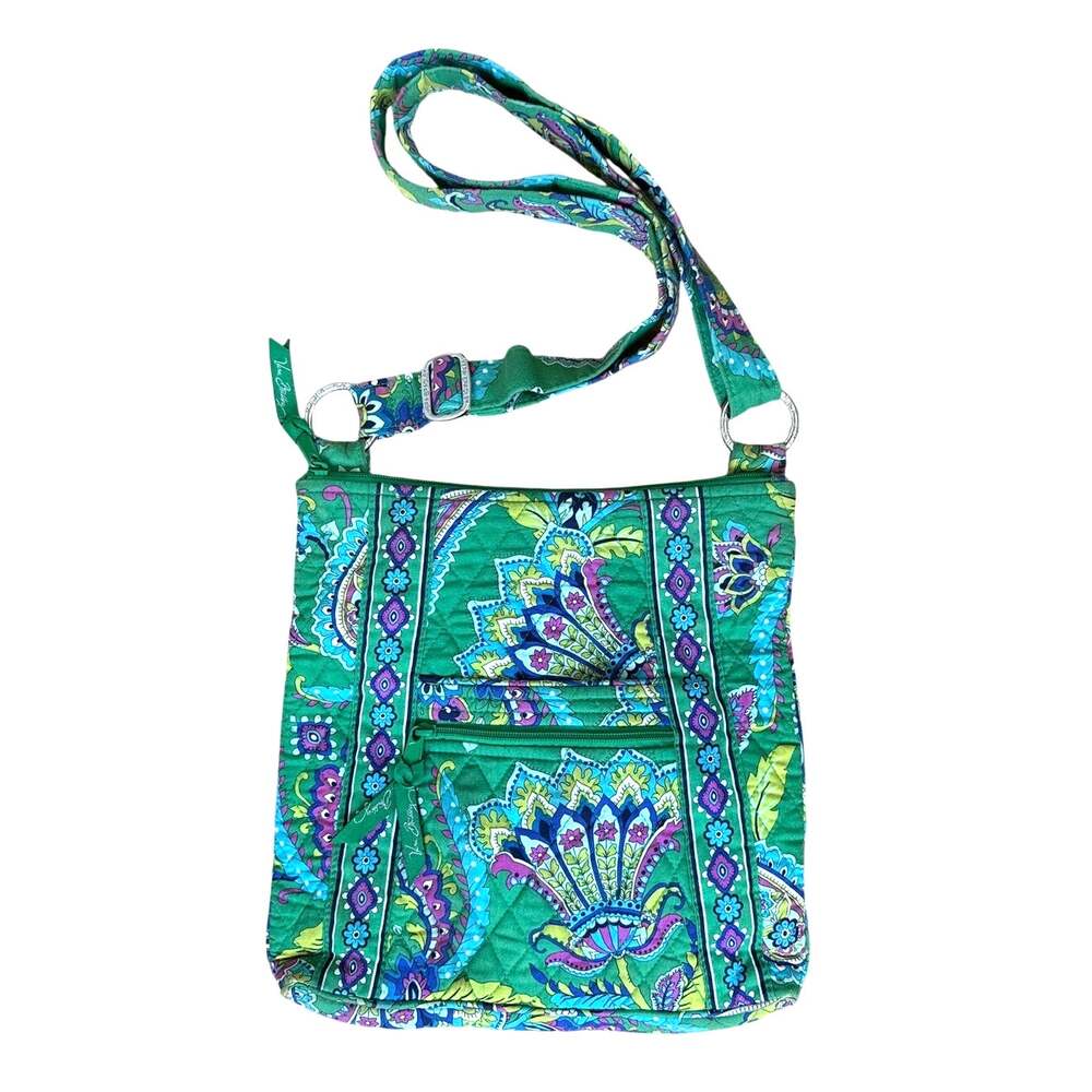 Vera Bradley Hipster Crossbody in Emerald Paisley Cotton Retired Print